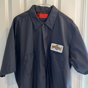 Dickies RN20697 Charcoal Short Sleeve Button up Work Shirt 2 Pockets Mens 2XL